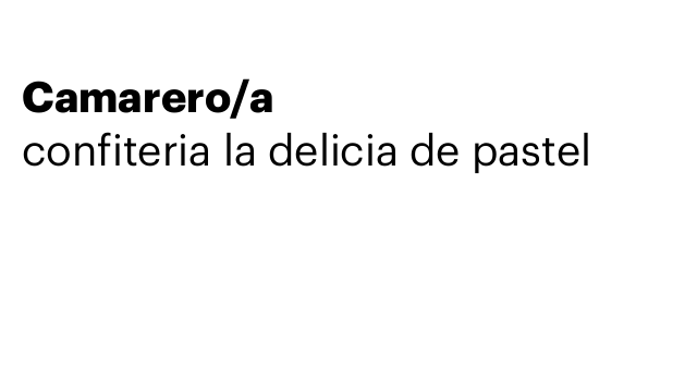 Camarero/a