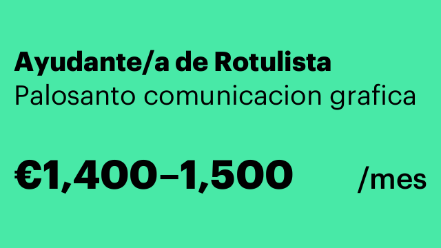 Ayudante/a de Rotulista