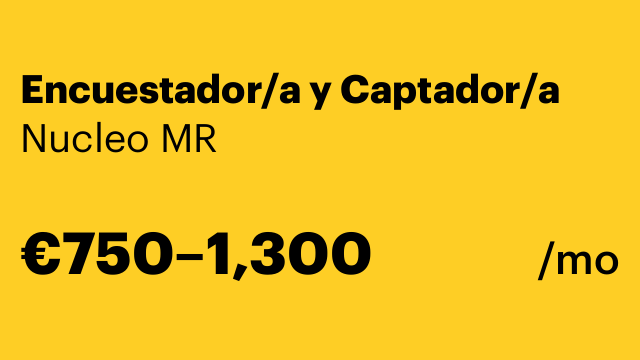 Encuestador/a y Captador/a