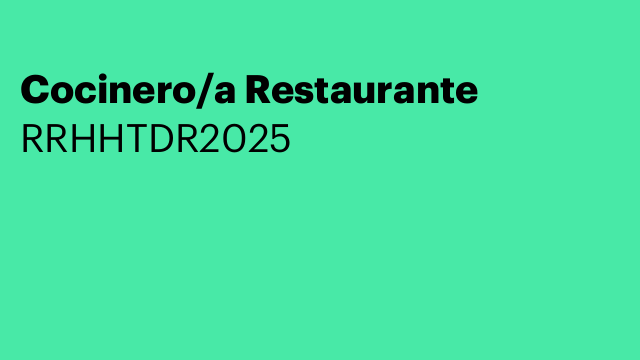Cocinero/a Restaurante