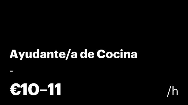 Ayudante/a de Cocina