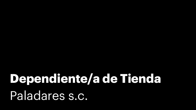 Dependiente/a de Tienda