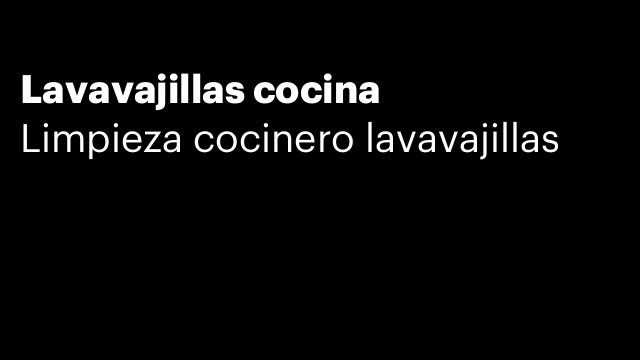 Lavavajillas cocina
