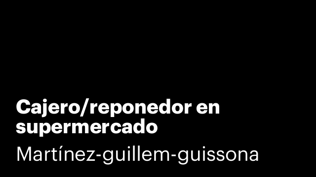 Cajero/reponedor en supermercado