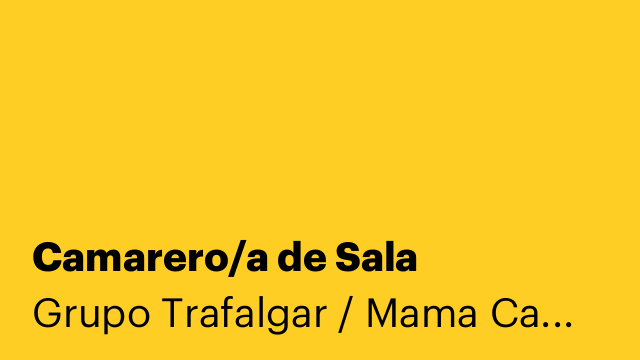 Camarero/a de Sala
