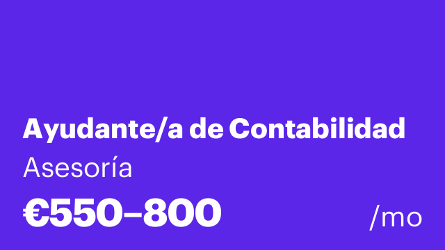 Ayudante/a de Contabilidad