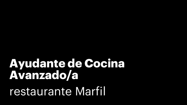 Ayudante de Cocina Avanzado/a