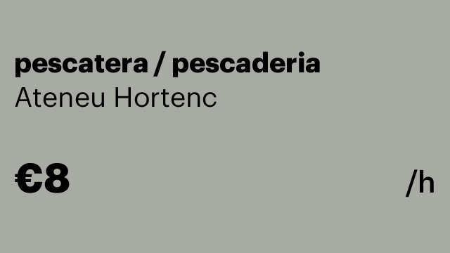 pescatera / pescaderia