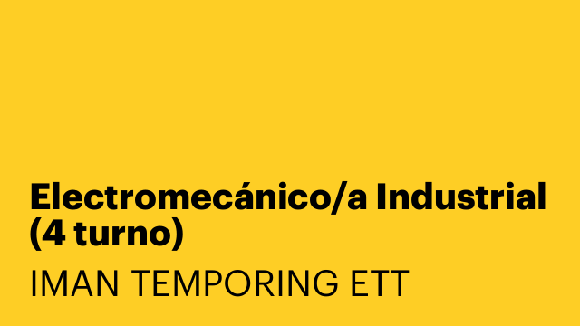 Electromecánico/a Industrial (4 turno)