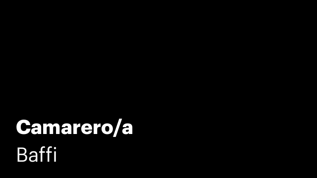 Camarero/a