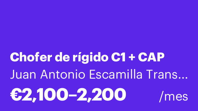 Chofer de rígido C1 + CAP