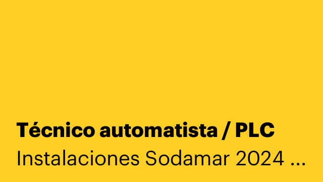 Técnico automatista / PLC