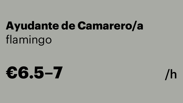 Ayudante de Camarero/a