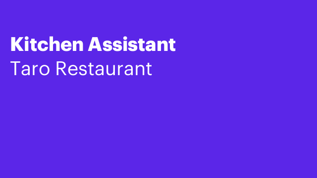 Kitchen Assistant