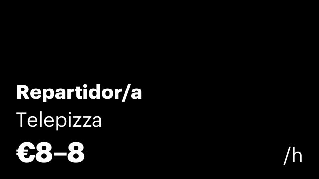 Repartidor/a