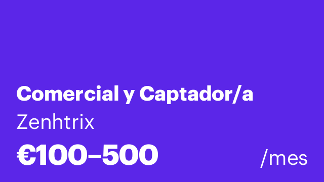 Comercial y Captador/a