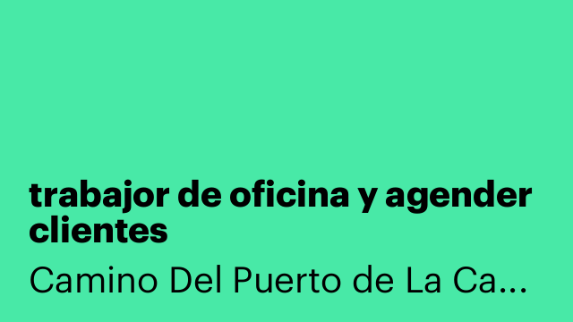 trabajor de oficina y agender clientes
