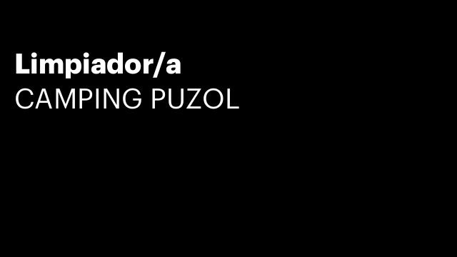 Limpiador/a