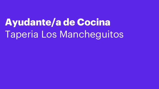 Ayudante/a de Cocina