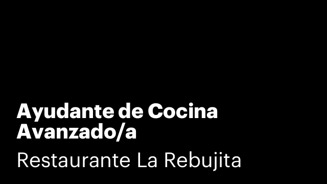 Ayudante de Cocina Avanzado/a