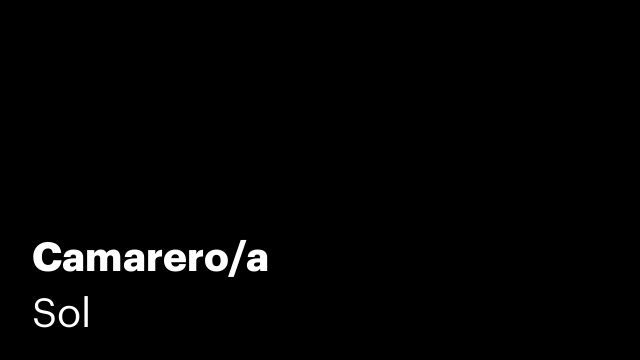 Camarero/a