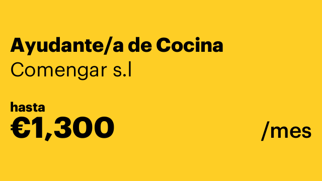Ayudante/a de Cocina