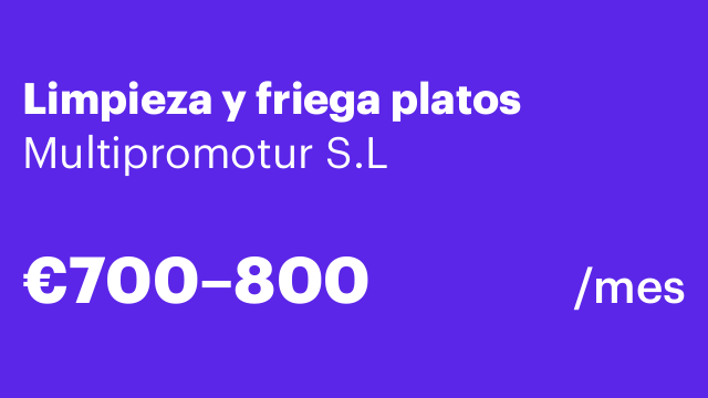 Limpieza y friega platos