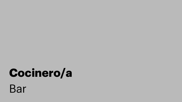 Cocinero/a