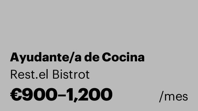 Ayudante/a de Cocina