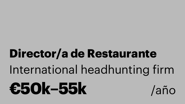 Director/a de Restaurante