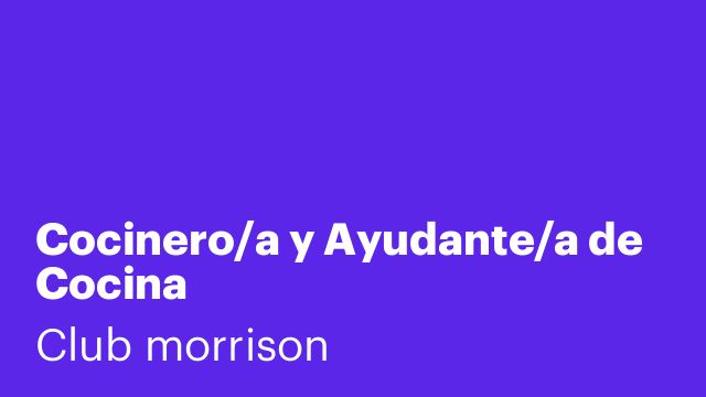 Cocinero/a y Ayudante/a de Cocina