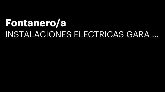 Fontanero/a