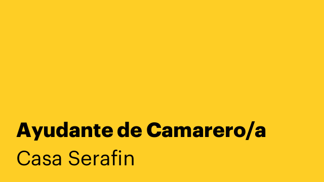Ayudante de Camarero/a