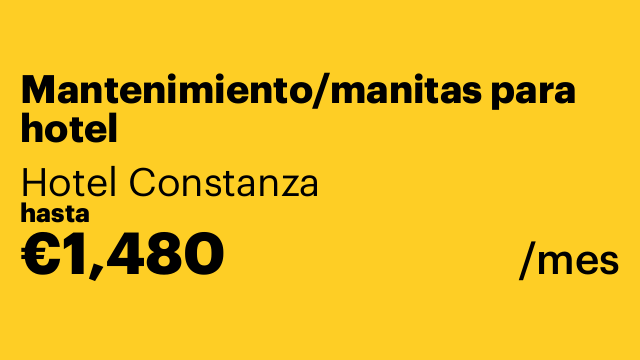 Mantenimiento/manitas para hotel