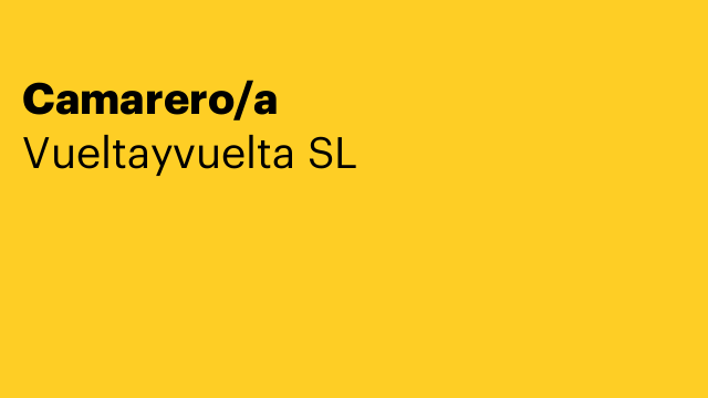 Camarero/a
