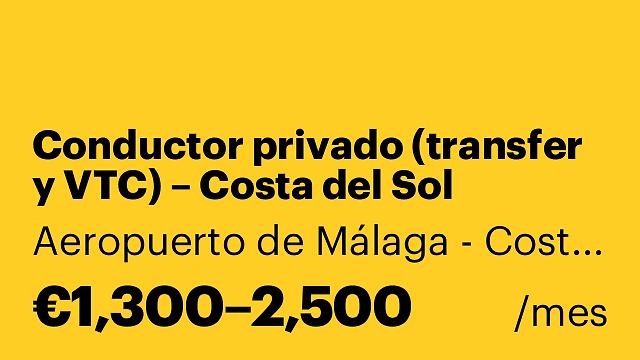 Conductor privado (transfer y VTC) – Costa del Sol
