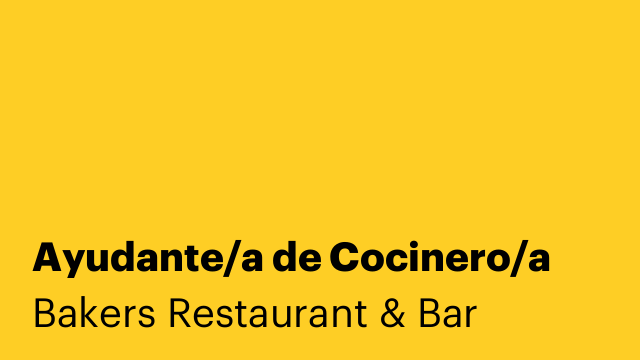 Ayudante/a de Cocinero/a