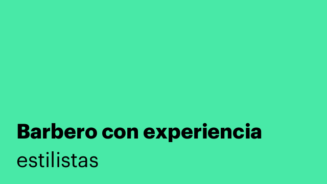 Barbero con experiencia