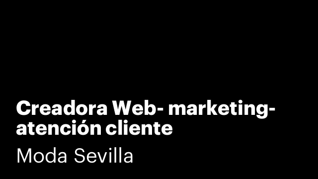 Creadora Web- marketing- atención cliente