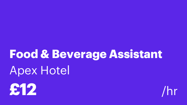 Food & Beverage Assistant
