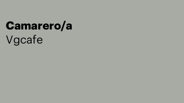 Camarero/a