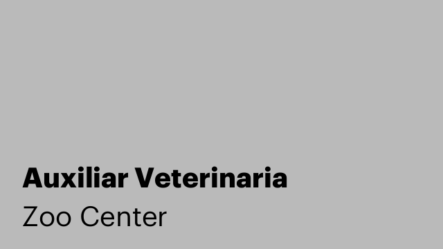 Auxiliar Veterinaria