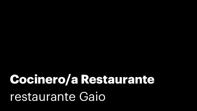 Cocinero/a Restaurante