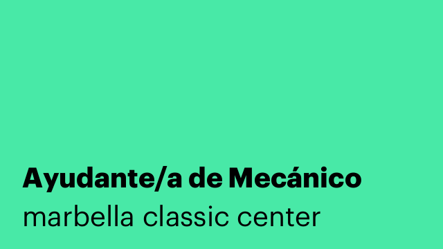 Ayudante/a de Mecánico