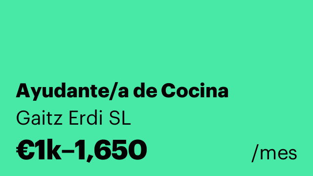 Ayudante/a de Cocina
