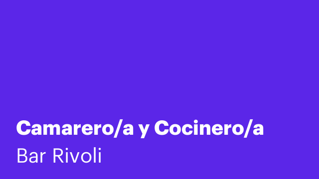 Camarero/a y Cocinero/a