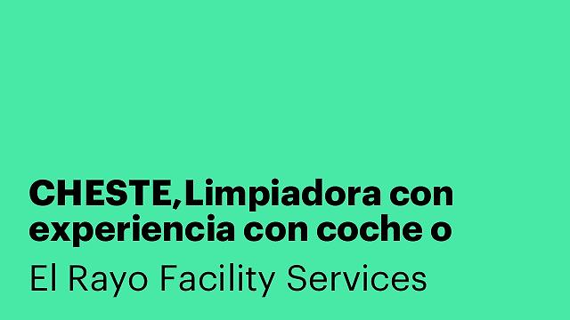 CHESTE,Limpiadora con experiencia con coche o moto