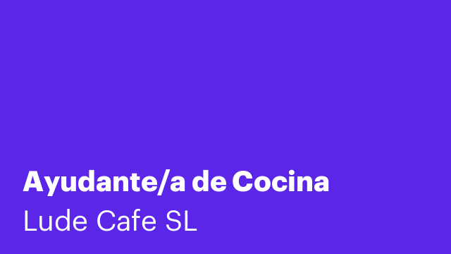 Ayudante/a de Cocina