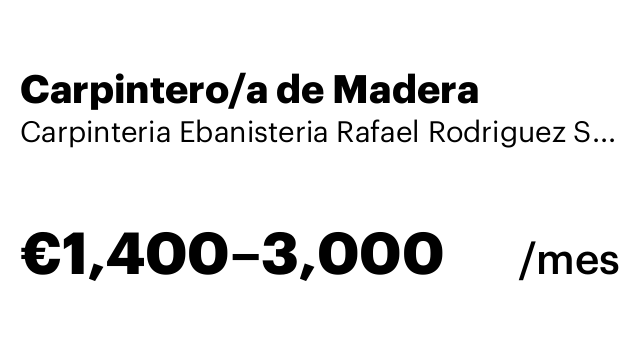 Carpintero/a de Madera