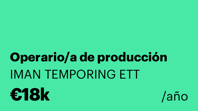 Operario/a de producción